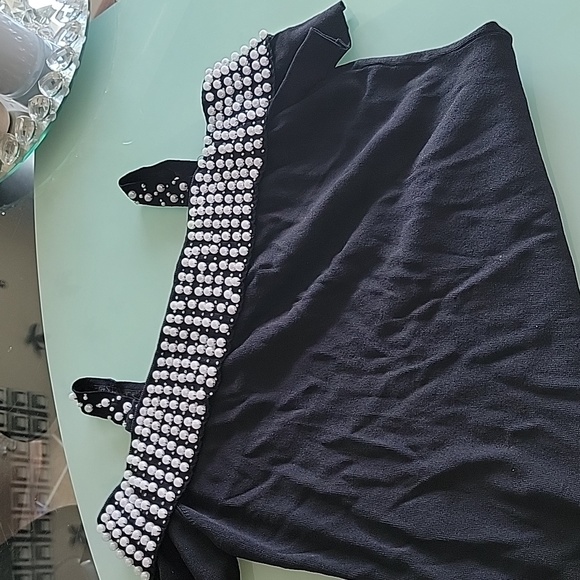 AD originals. off the shoulder pearl trimmed top. - Picture 8 of 8